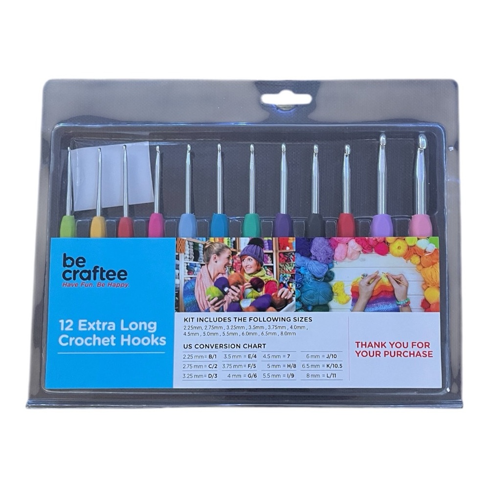 12 crochet hooks